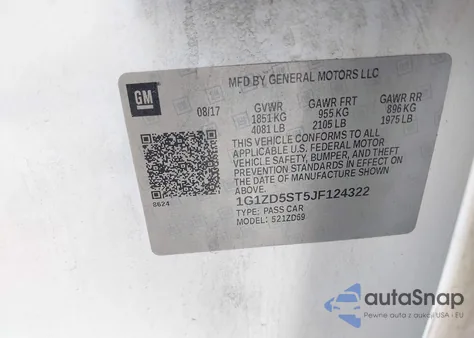 2018 Chevrolet Malibu Lt from USA, damaged, VIN 1G1ZD5ST5JF124322